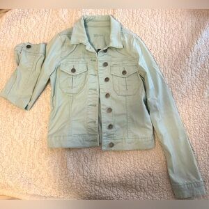 Kut from the Kloth Mint Denim Jacket